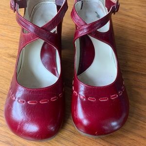 John Fluevog Red Patent Mary Janes